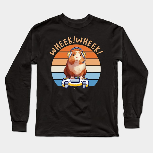 Guinea Pig Pride Squeak Symphony Wheek! Wheek! Tee for Pet Admirers Long Sleeve T-Shirt by Merle Huisman